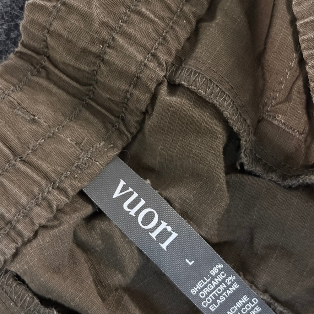 Vuori Ripstop Climber Pant Dark Oregano Green Mens Large Organic Cotton Stretch - Picture 3 of 8